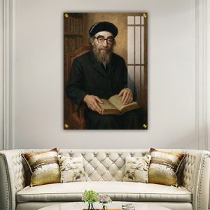 5353 – ציור של בבא חאקי – רבי יצחק אבוחצירא על קנבס או זכוכית