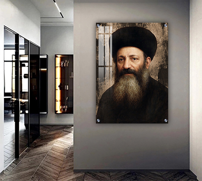 ציור של הרב אברהם יצחק הכהן קוק בעיצוב מודרני