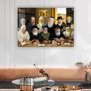 3151 – תמונה של רבנים שונים על קנבס או זכוכית מחוסמת