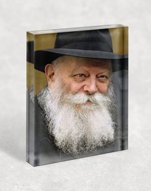 350 – תמונה של הרבי מליובאוויטש על בלוק זכוכית