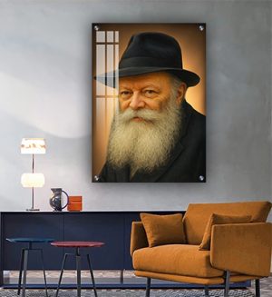 375 – ציור של הרבי מליובאוויטש על קנבס או זכוכית מחוסמת