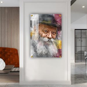 738 – ציור פופ ארט של הרבי מליובאוויטש  על קנבס או זכוכית