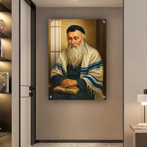 1352 -ציור של רבי מאיר בעל הנס מתפלל על קנבס או זכוכית