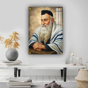 1358 -ציור דיוקן של רבי מאיר בעל הנס על קנבס או זכוכית מחוסמת