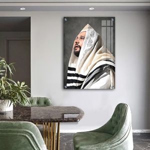 6112 – תמונה של הינוקא – הרב שלמה יהודה בארי על זכוכית או קנבס