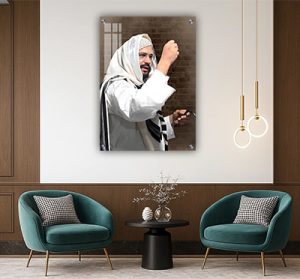 6119 – תמונה מיוחדת של הינוקא (הרב שלמה יהודה בארי) על קנבס או זכוכית