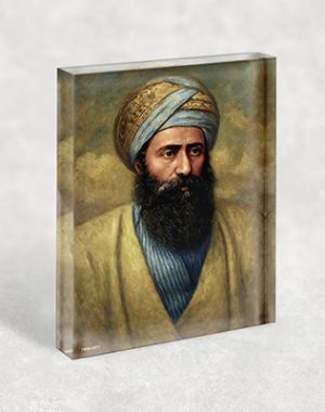 1452 – ציור של הבן איש חי – הרב יוסף חיים מבגדד על בלוק אקרילי