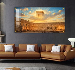 8509 – תמונה פנורמית מרהיבה של הכותל ובית המקדש על קנבס או זכוכית