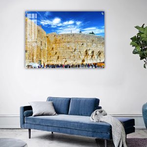 8522 – ציור של הכותל המערבי באור יום על זכוכית או קנבס