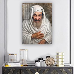 1185 – ציור ריאליסטי של בבא סאלי על זכוכית או קנבס