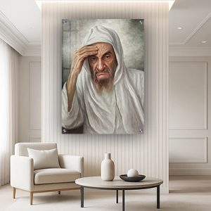 1160 – ציור ריאליסטי בסגנון שמן של בבא סאלי על קנבס או זכוכית