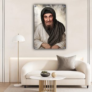 1176 – ציור ריאליסטי של בבא סאלי – רבי ישראל אבוחצירא על קנבס או זכוכית