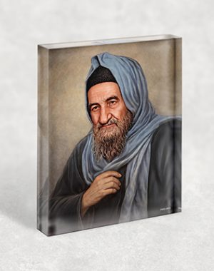 1177 – בלוק זכוכית אקרילי עם ציור מודרני של בבא סאלי