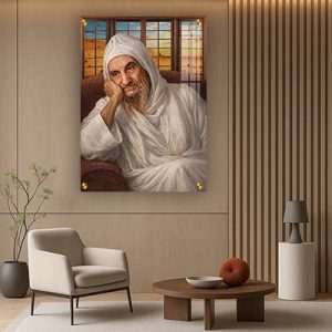 1186 – ציור ריאליסטי של בבא סאלי על קנבס או זכוכית