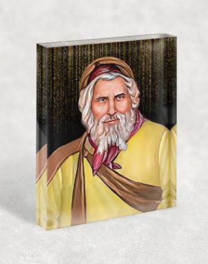 1703 – בלוק אקרילי עם ציור ראליסטי של רבי יעקב אבוחצירא – "אביר יעקב"