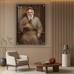 1708 – ציור ריאליסטי של רבי יעקב אבוחצירא על קנבס או זכוכית