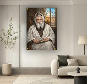 1715 – ציור של רבי יעקב אבוחצירא להדפסה על קנבס או זכוכית