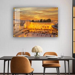 8512 – תמונה מרהיבה של הכותל בגווני זהב חמים להדפסה על קנבס או זכוכית