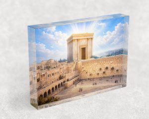 8514 – ציור של הכותל עם בית המקדש השלישי על קנבס או זכוכית