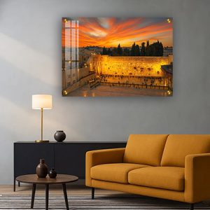 8523 – תמונה מרהיבה של הכותל בגווני שקיעה להדפסה על קנבס או זכוכית