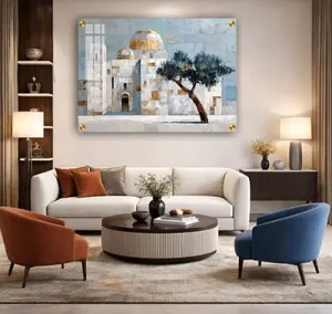 3909 – ציור של קבר רחל בסגנון אבסטרקט על קנבס או זכוכית