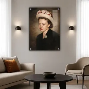 397 – ציור של הרבנית חיה מושקא שניאורסון להדפסה על זכוכית או קנבס