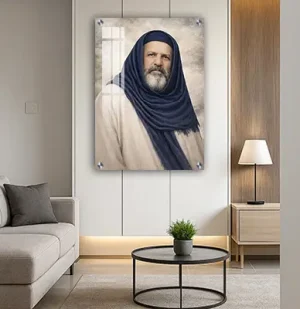 5774 – תמונה של רבי יצחק אבוחצירא על קנבס או זכוכית