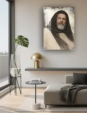 5775 – תמונה של רבי יצחק אבוחצירא על קנבס או זכוכית