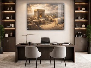 8051 – תמונה דיגיטלית של בית המקדש על זכוכית, פרספקס או קנבס