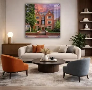 917 – תמונה של מבנה 770 – הבית של הרבי מלובביץ' על קנבס או זכוכית