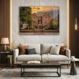 938 – תמונה אמנותית של מבנה 770 חב"ד על קנבס או זכוכית