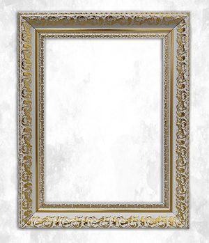 מסגרת לתמונה – צמה קטן לבן זהב