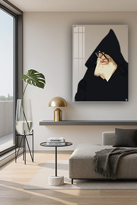 1313 – איור של רבי אלעזר אבוחצירא – בבא אלעזר על זכוכית שקופה