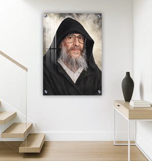 1314 – ציור של רבי אלעזר אבוחצירא – בבא אלעזר על זכוכית או קנבס