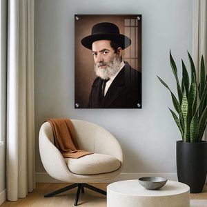 5614 – תמונה של רבי אברהם אבוחצירא (בבא הנא) על קנבס, זכוכית או פרספקס