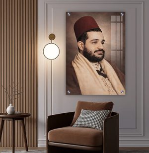 5623 – תמונה של רבי אבא אבוחצירא מיהדות מרוקו על קנבס, זכוכית או פרספקס