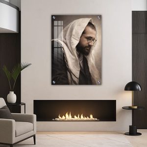 6124 – ציור של הינוקא – הרב שלמה יהודה בארי על קנבס או זכוכית