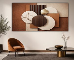 AB-193 – תמונת אבסטרקט יוקרתית תלת מימד על זכוכית או קנבס