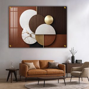 AB-194 – תמונת אבסטרקט של עיגולים בתלת מימד לבית או למשרד