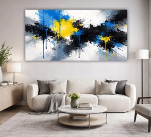 AB-195 תמונת אבסטרקט מודרנית להדפסה על קנבס או זכוכית