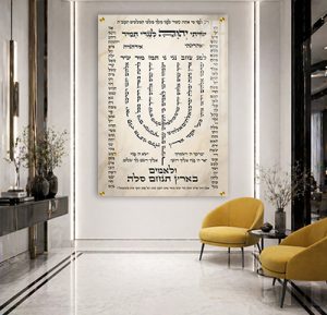 2018 – ברכת למנצח מפוארת בשילוב תכנים קבליים על קנבס או זכוכית