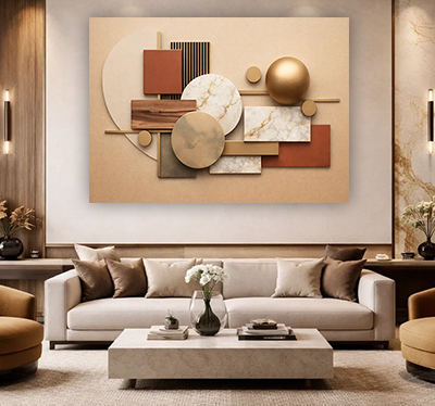 AB-200 תמונת אבסטרקט תלת מימדית להדפסה על קנבס או זכוכית