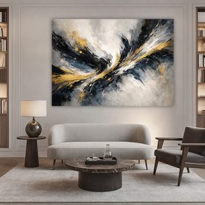 AB-206 תמונת אבסטרקט יוקרתית לסלון להדפסה על קנבס או זכוכית