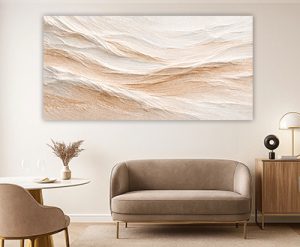 AB-207 תמונה של קווים בזרימה לסלון או חדר שינה על קנבס או זכוכית