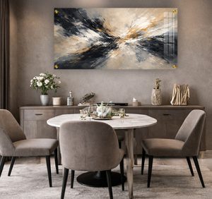AB-208 תמונת אבסטרקט פנורמית מרהיבה לפינת אוכל או סלון