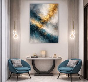 AB-212 תמונת אבסטרקט מודרנית בהדפסה ישירה על קנבס או זכוכית