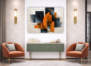 AB-217 תמונת אבסטרקט מודרנית לסלון או חדר שינה על קנבס או זכוכית