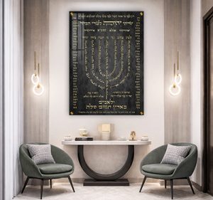 2019 – ברכת למנצח מפוארת עם שמות קודש להדפסה על קנבס, זכוכית או פרספקס