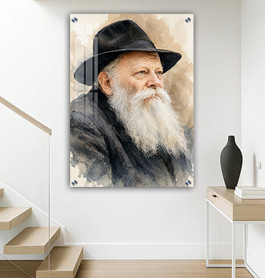 ציור אמנותי של הרבי מלובביץ'