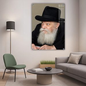 481 – תמונה של הרבי מלובביץ' על קנבס או זכוכית